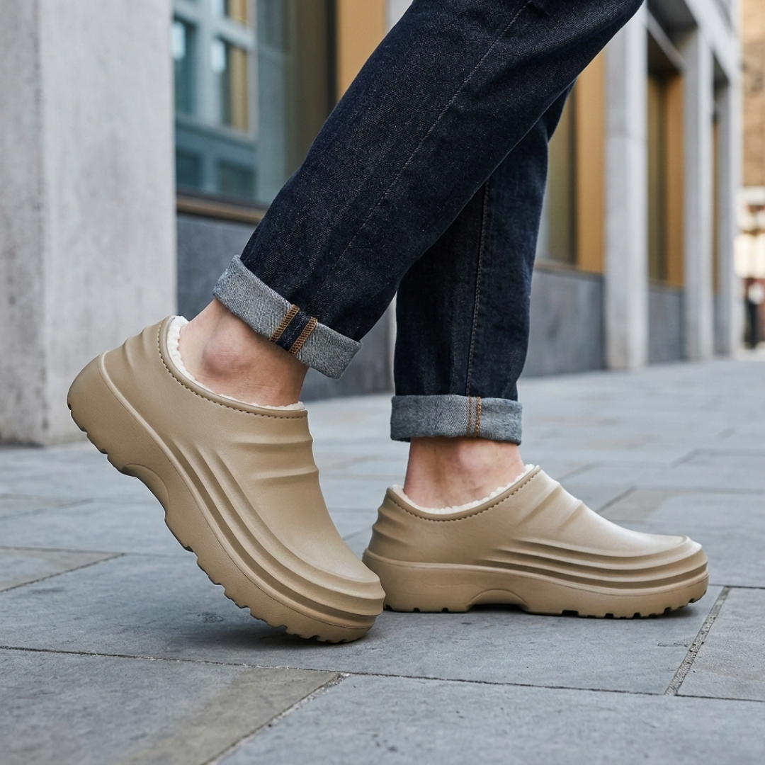 Non-Slip Waterproof Kitchen Shoes for Men, Lined