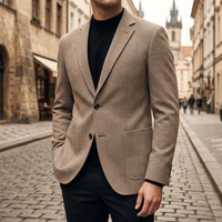 Giacca blazer da uomo slim fit in misto lana