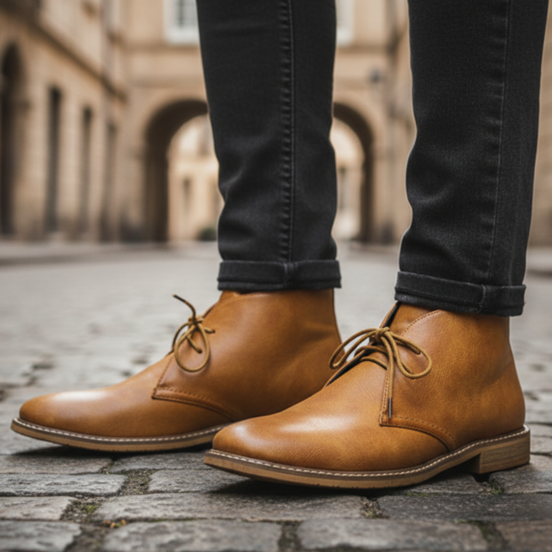 Men's Casual Elegant Synthetic Leather Chukka Boots
