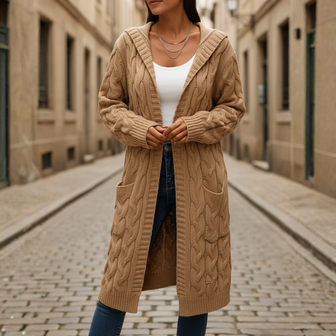Long Women's Cardigan with Pockets