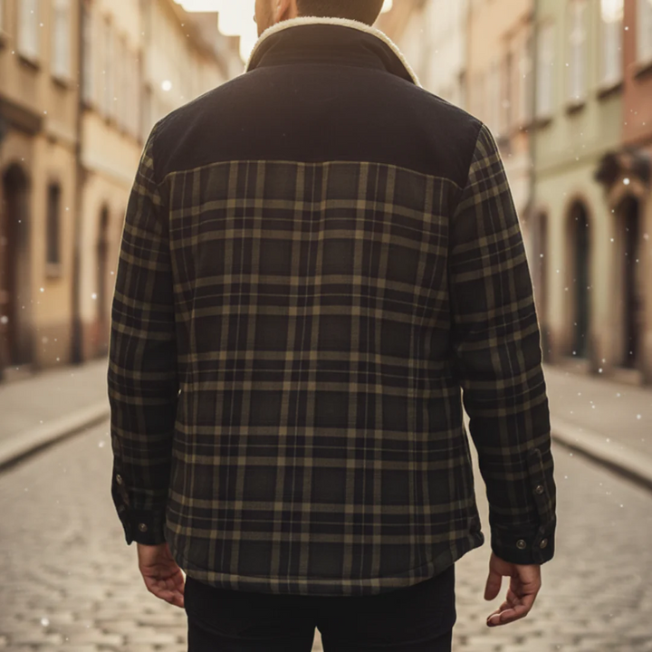 Men's Flannel Jacket with Fleece