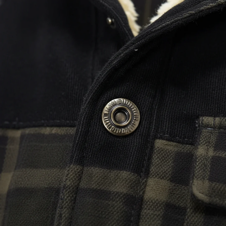 Men's Flannel Jacket with Fleece