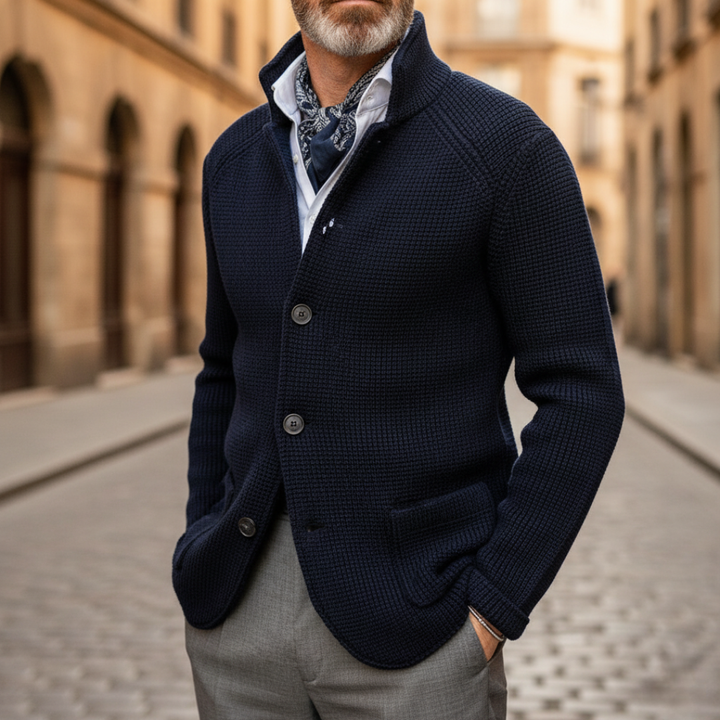 Men's Winter Cotton Cardigan with Buttons