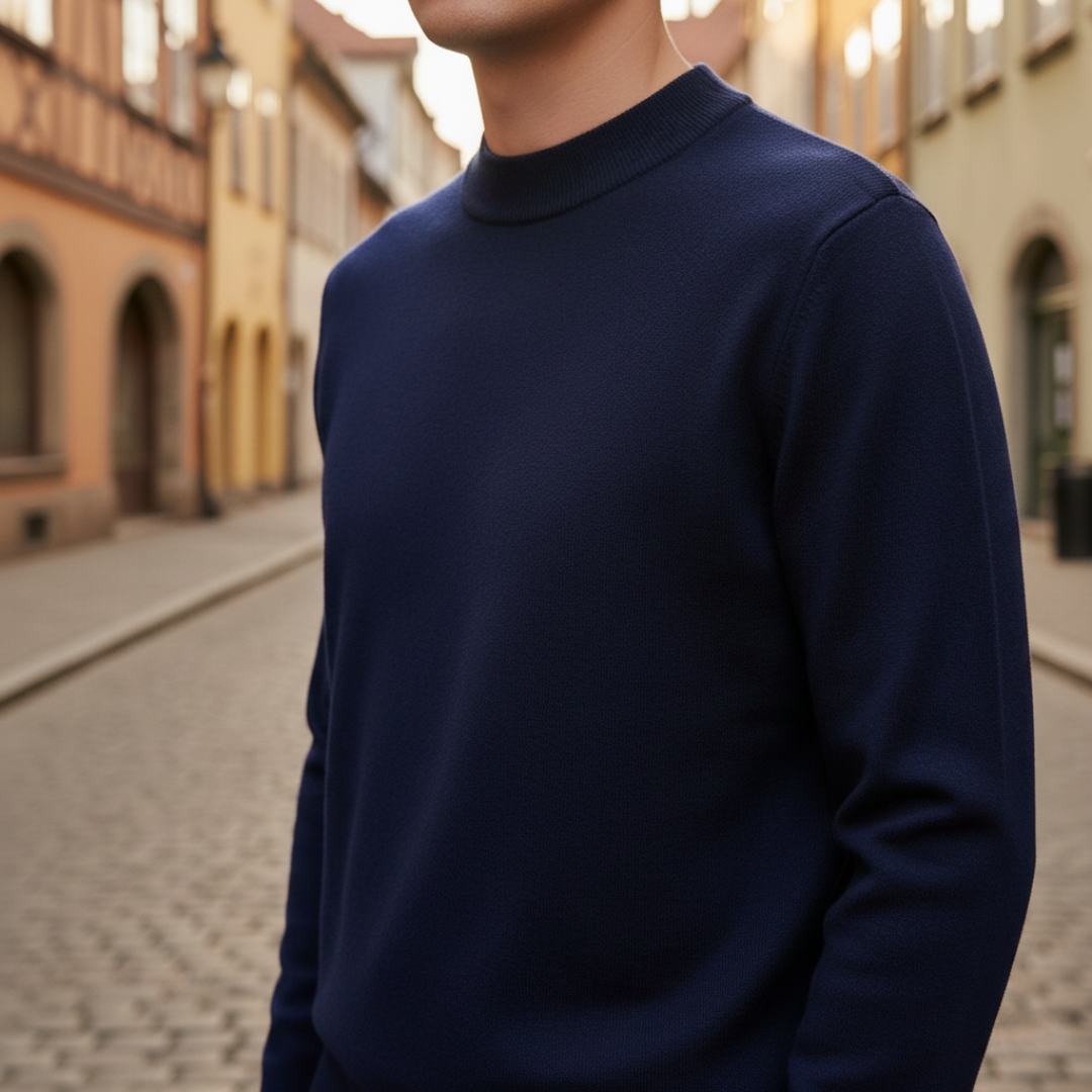 Men's High Neck Long Sleeve Sweater