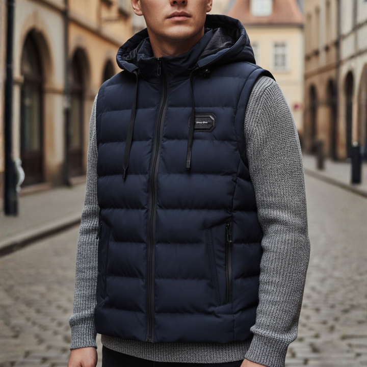 Men's Padded Gilet with Hood