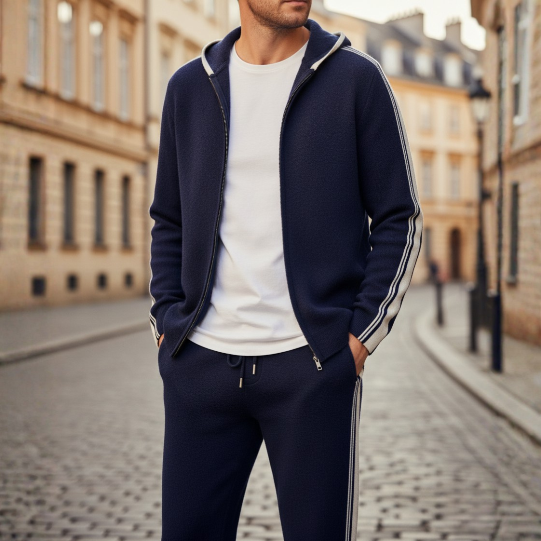 Men's Hoodie Set in Soft Knit