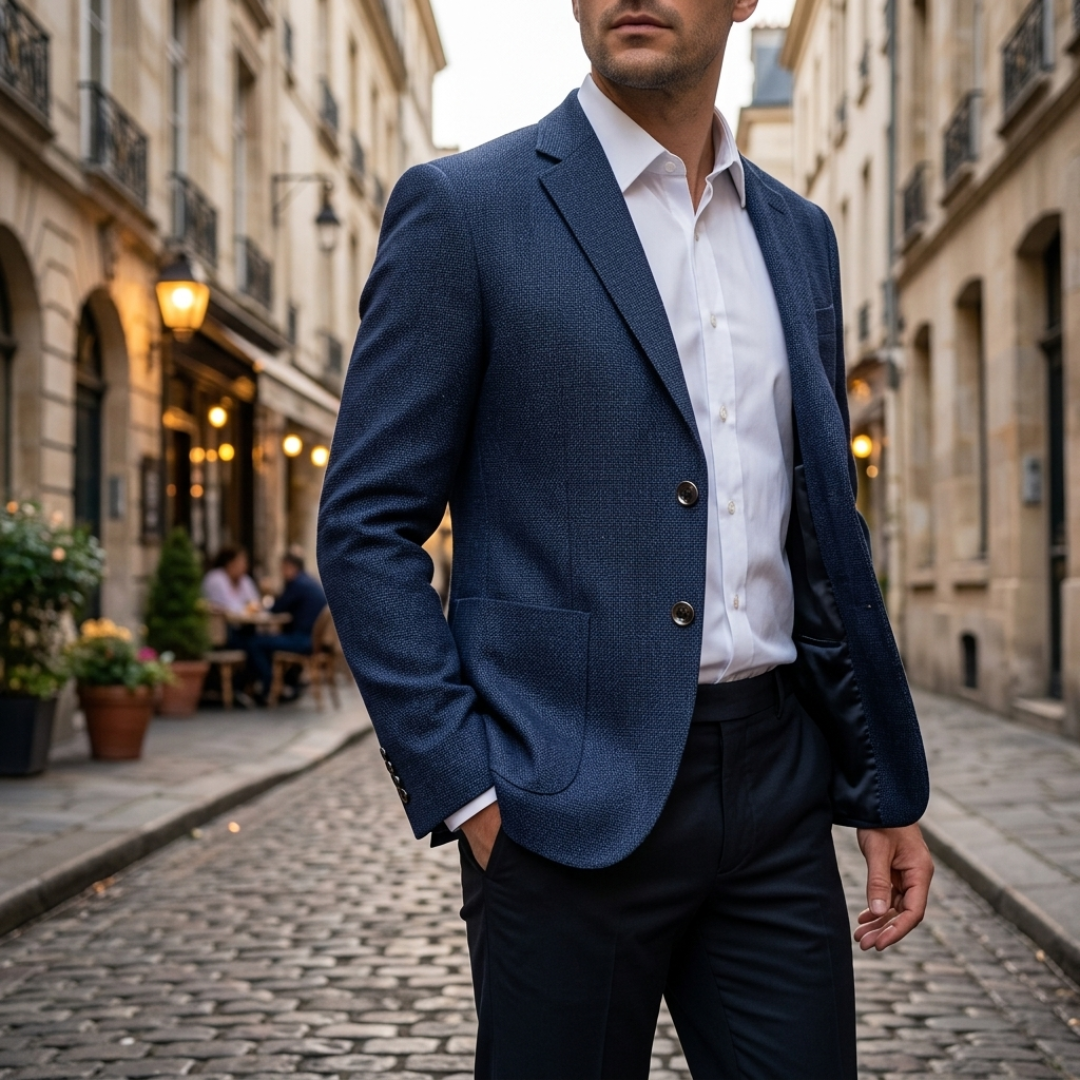 Men's Slim Fit Blazer Jacket in Wool Blend
