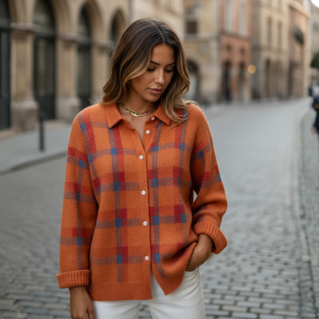 Women's Plaid Sweater Shirt
