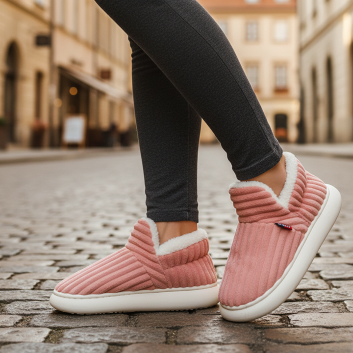Pantofole unisex con pelliccia sintetica