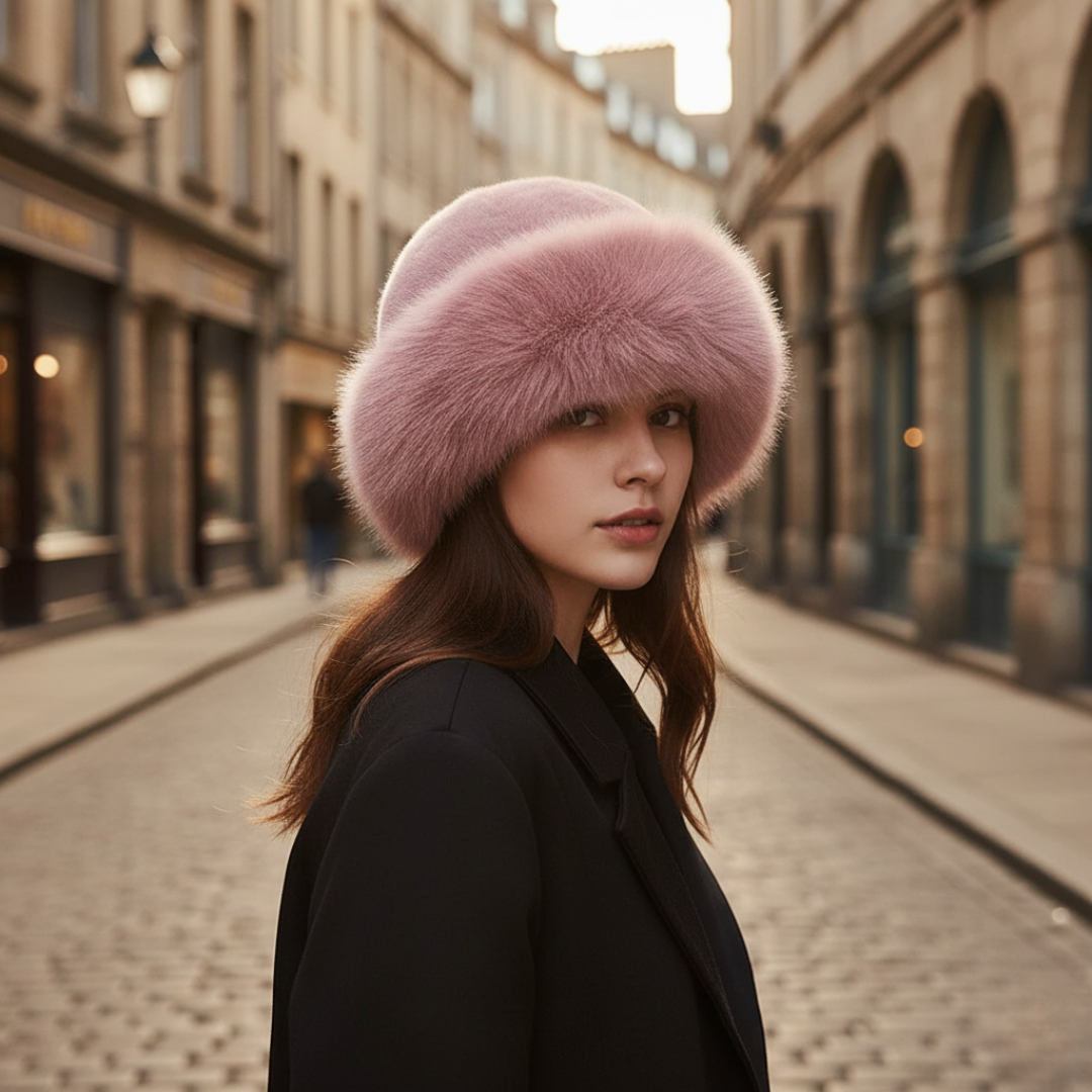 Women's Winter Fabric Mixed Hat