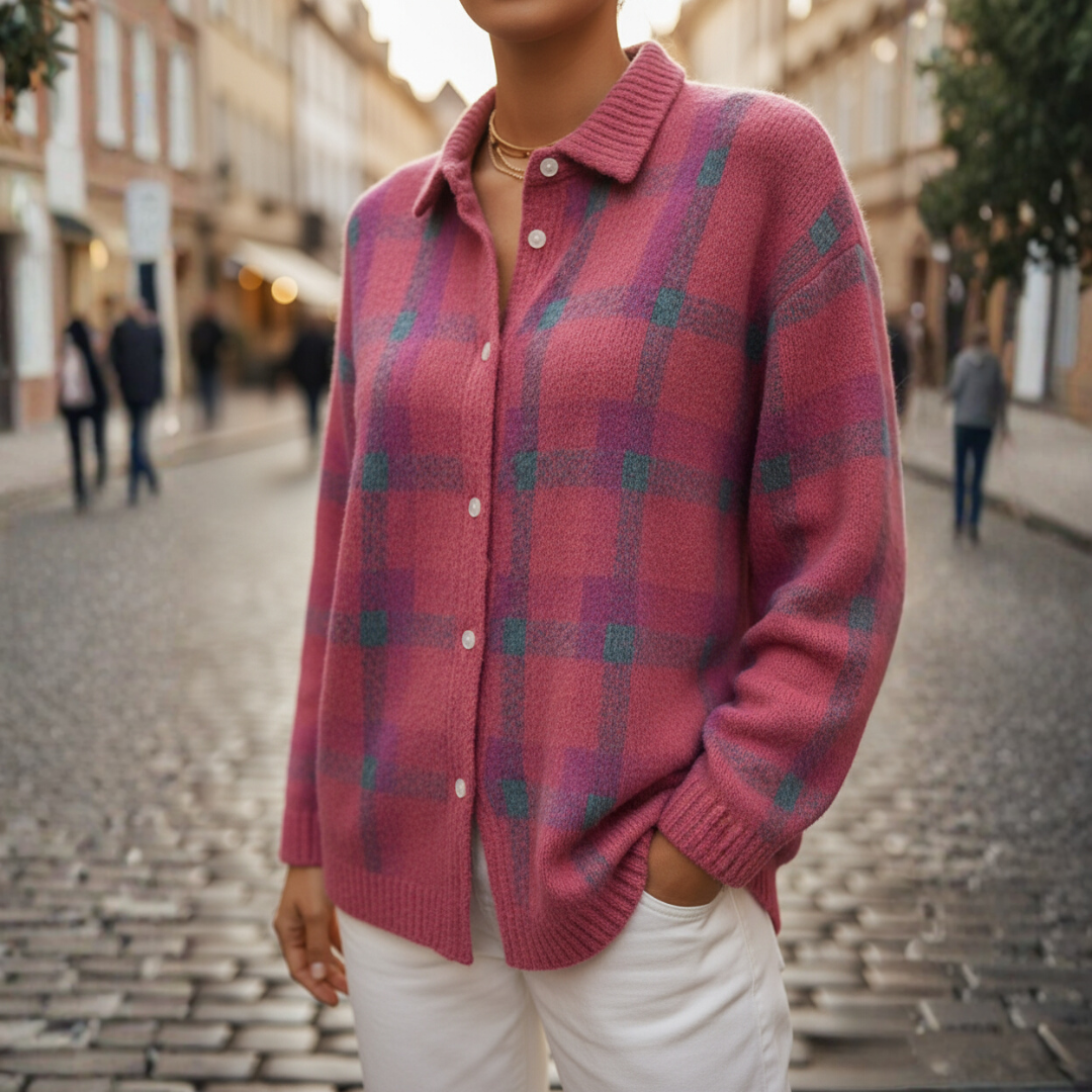 Women's Plaid Sweater Shirt