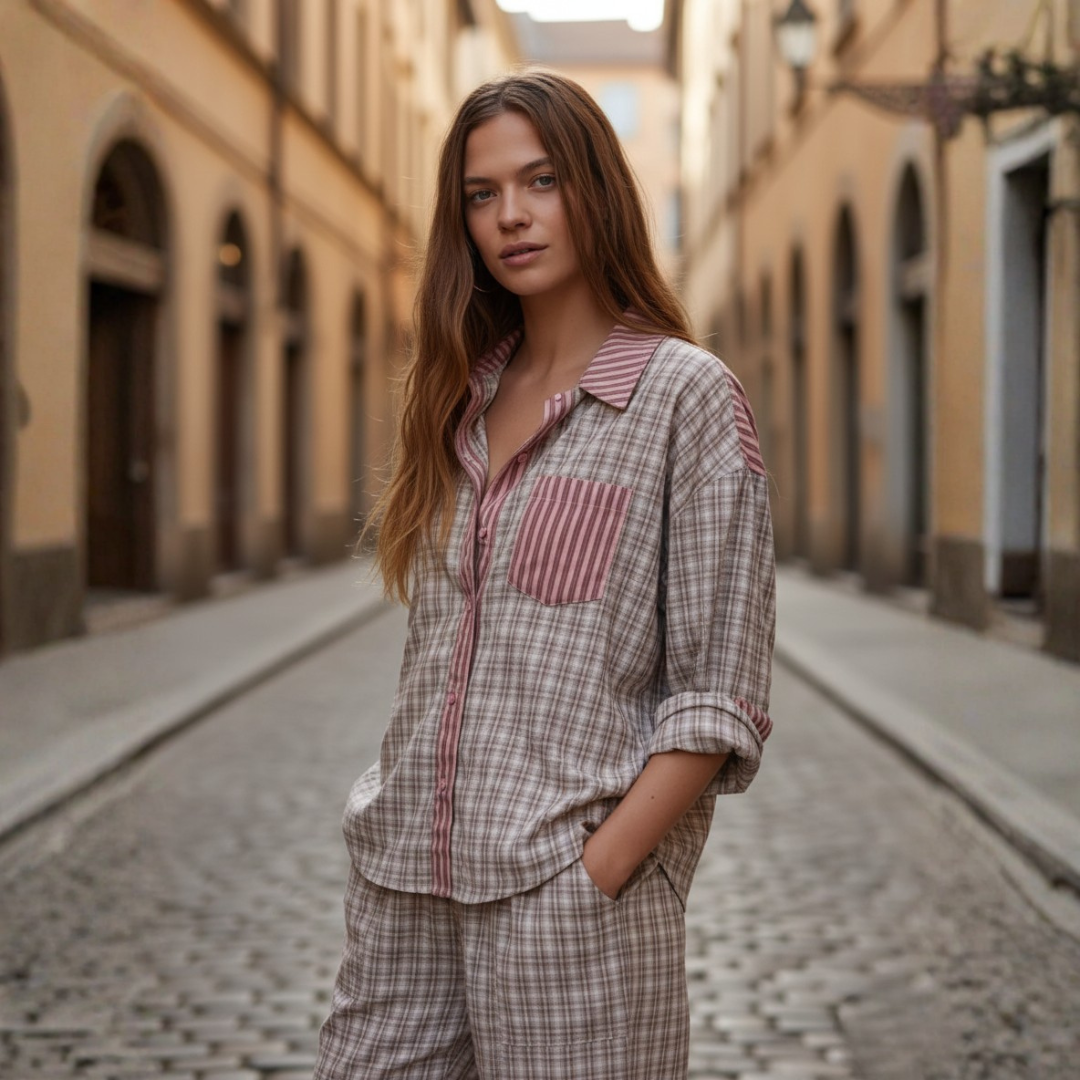Women's Striped Pajama Set 2 Pieces