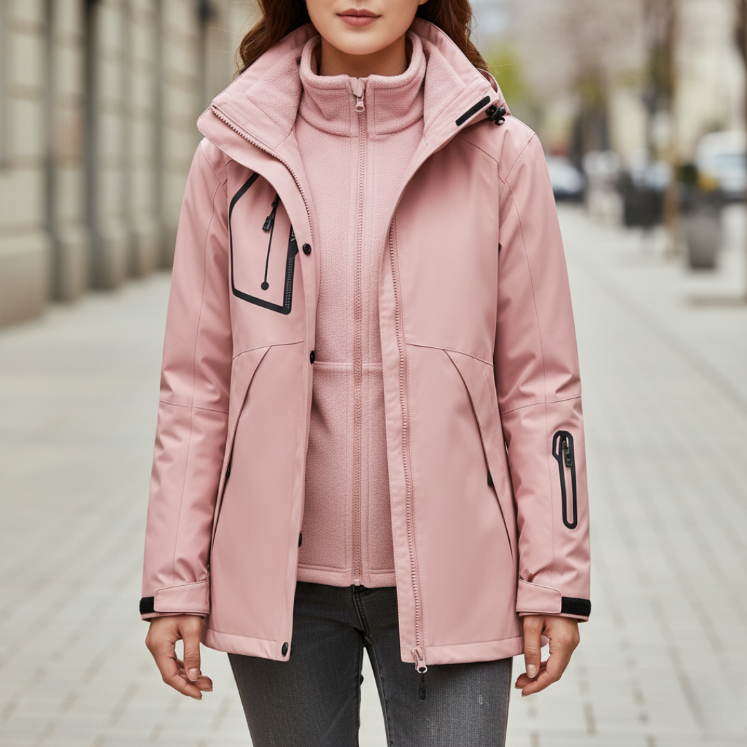 Women's Outdoor Jacket in Technical Fabric