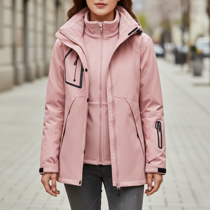 Women's Outdoor Jacket in Technical Fabric