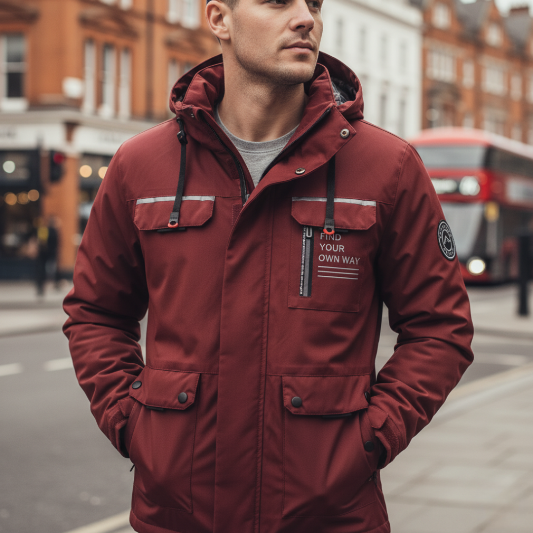 Men's Waterproof Jacket with Hood