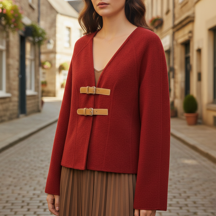 Elegant Women's Jacket with Buckles