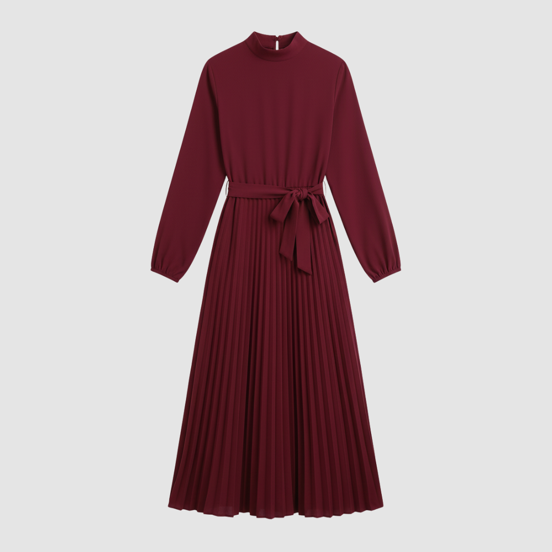 Long Pleated Dress for Women