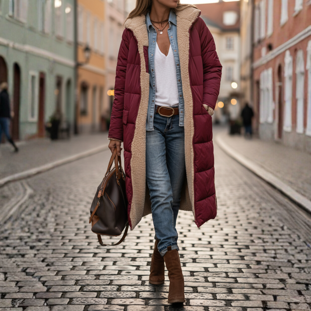Women's Padded Jacket with Hood