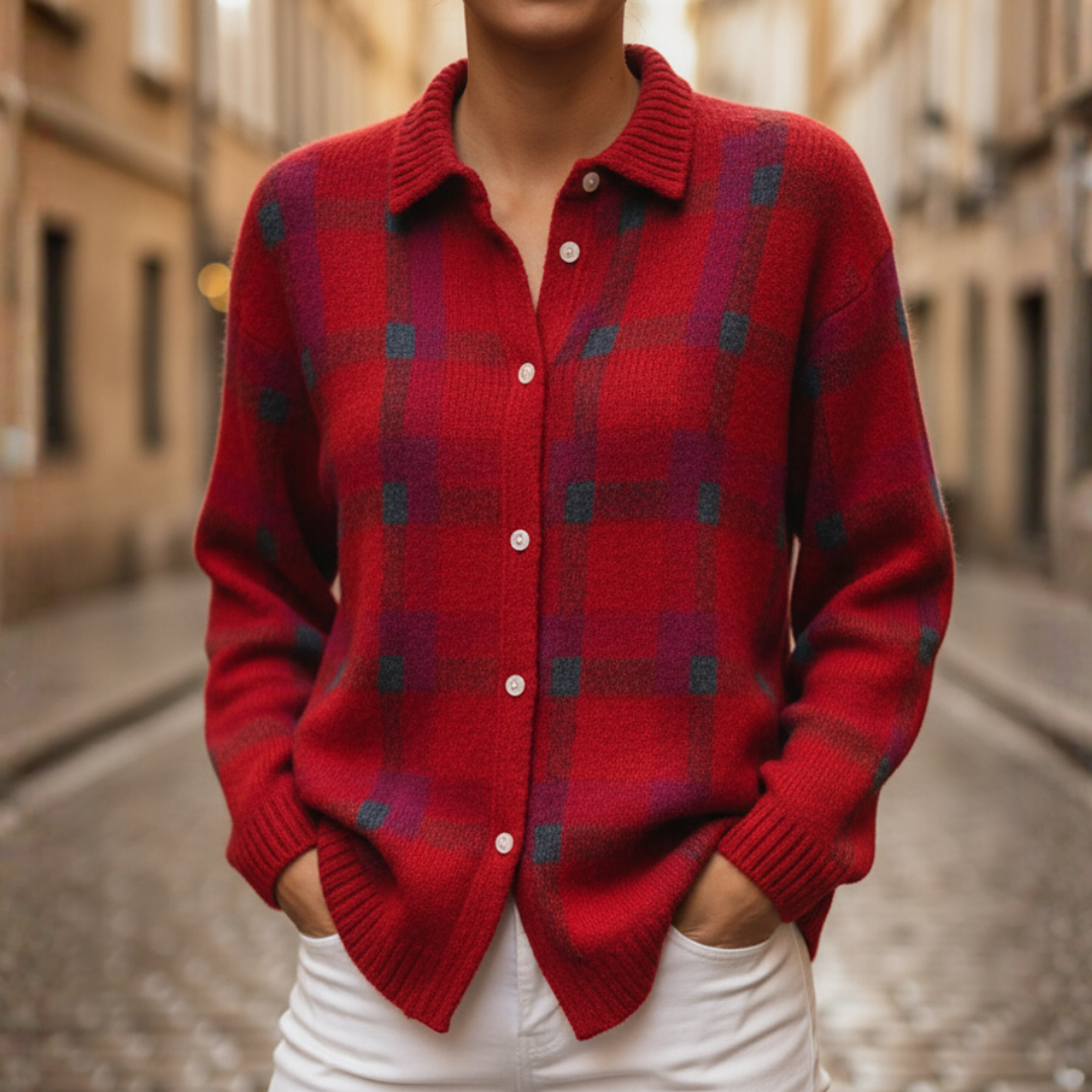 Women's Plaid Sweater Shirt