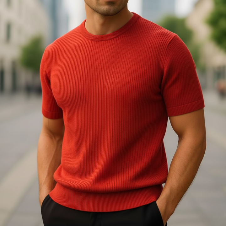 Men's Short Sleeve Cashmere Sweater
