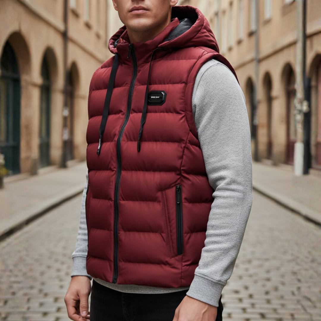Men's Padded Gilet with Hood
