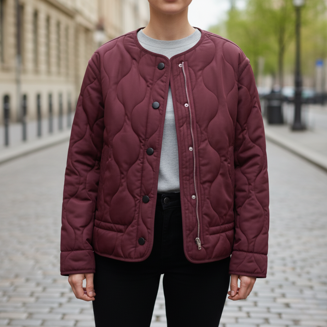Women's Quilted Jacket in Fabric