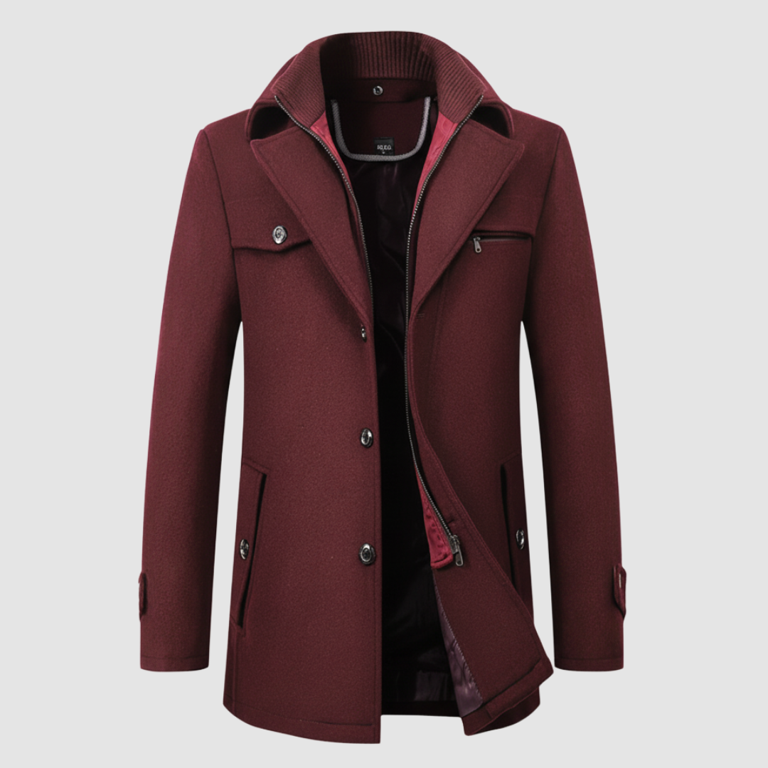 Men's Coat with High Collar