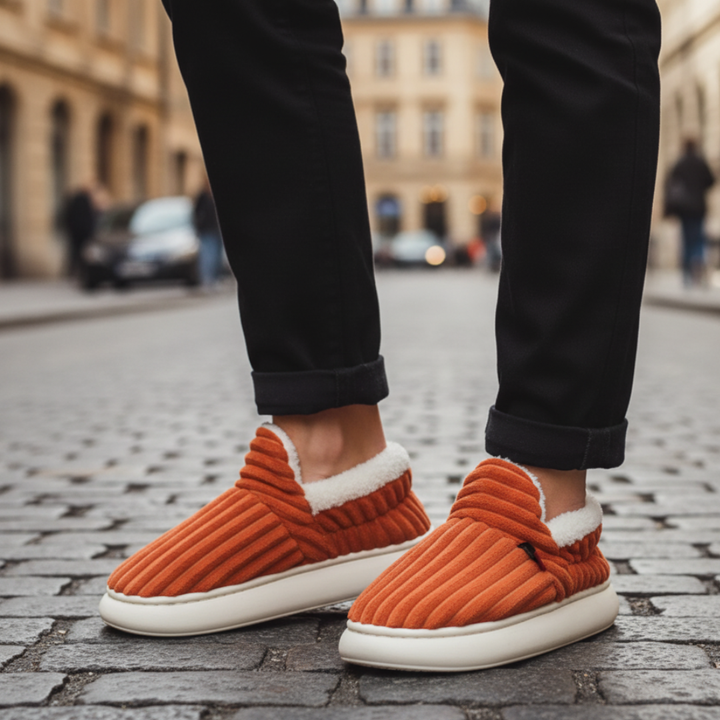 Pantofole unisex con pelliccia sintetica
