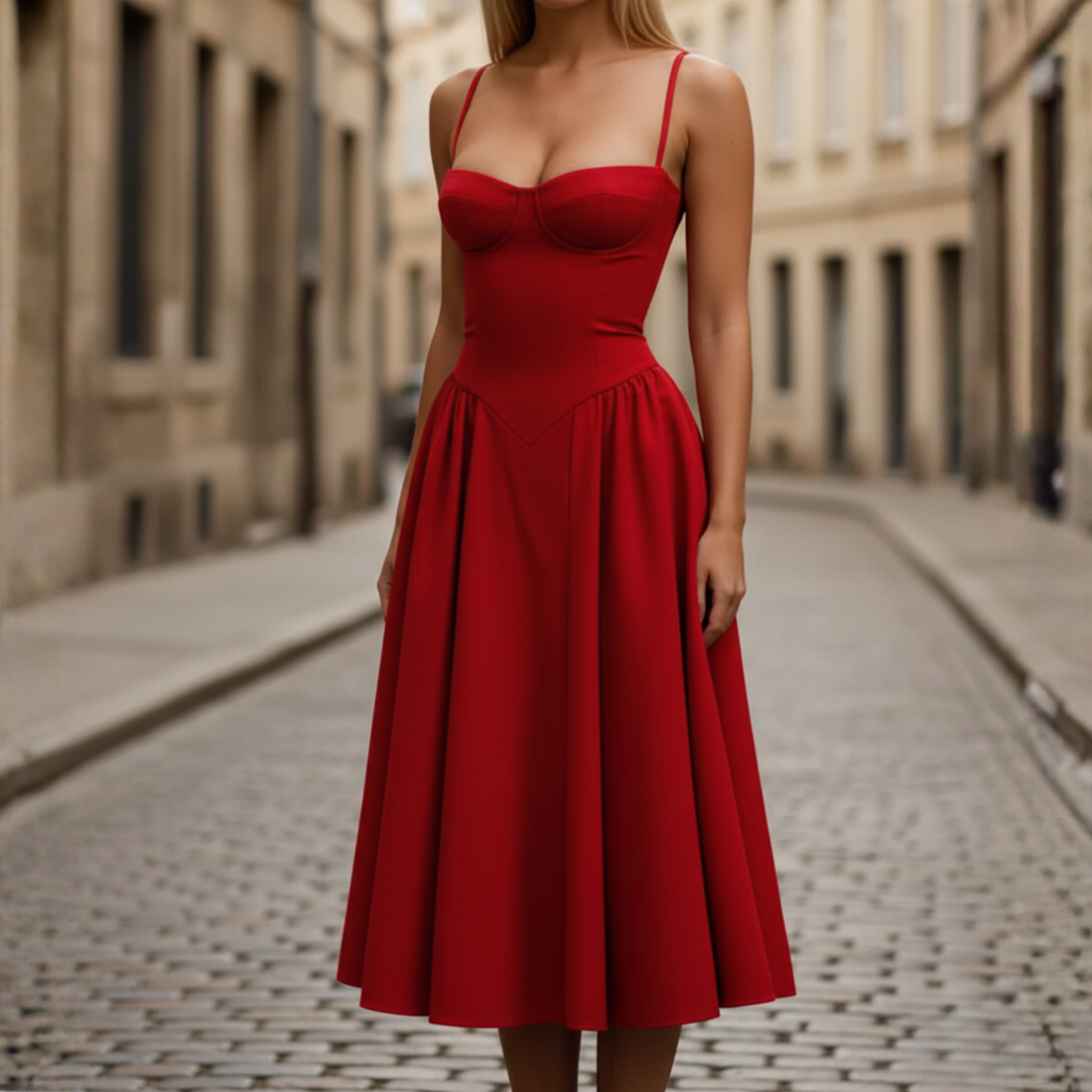 Long Women's Dress Without Sleeves
