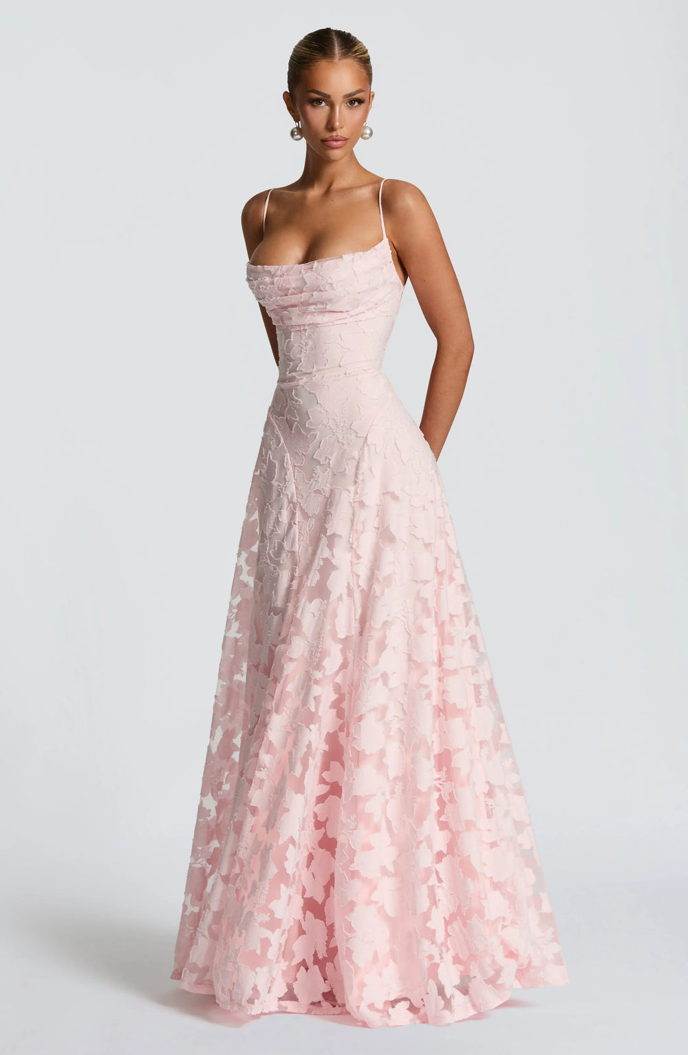 Women's Floral Velvet Maxi Dress | Elegant Sleeveless Evening Gown 2