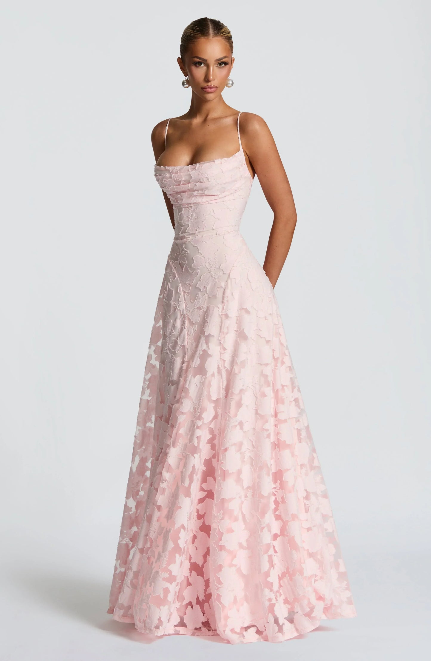 Women's Floral Velvet Sleeveless Dress with Thin Straps