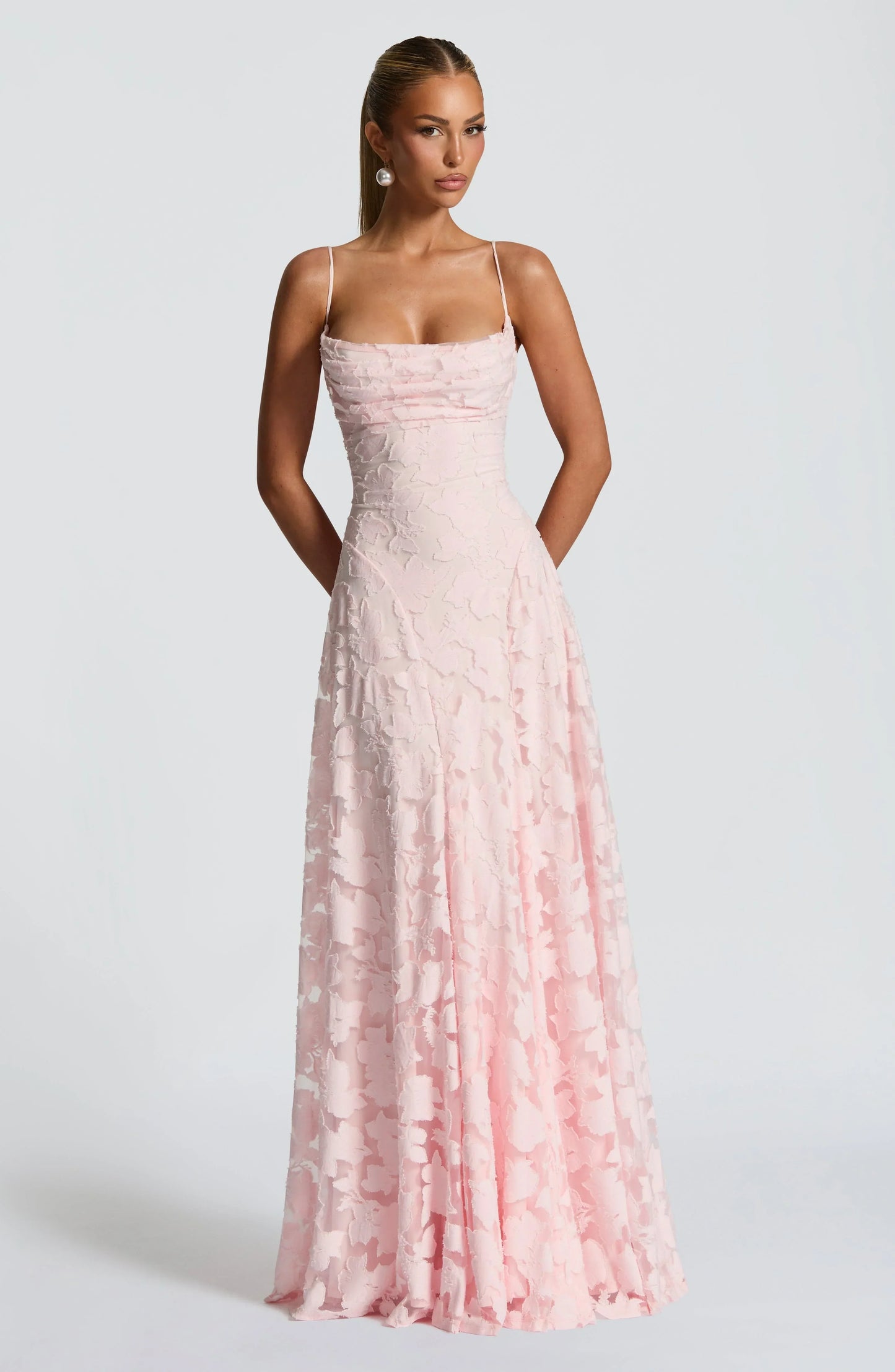 Women's Floral Velvet Sleeveless Dress with Thin Straps