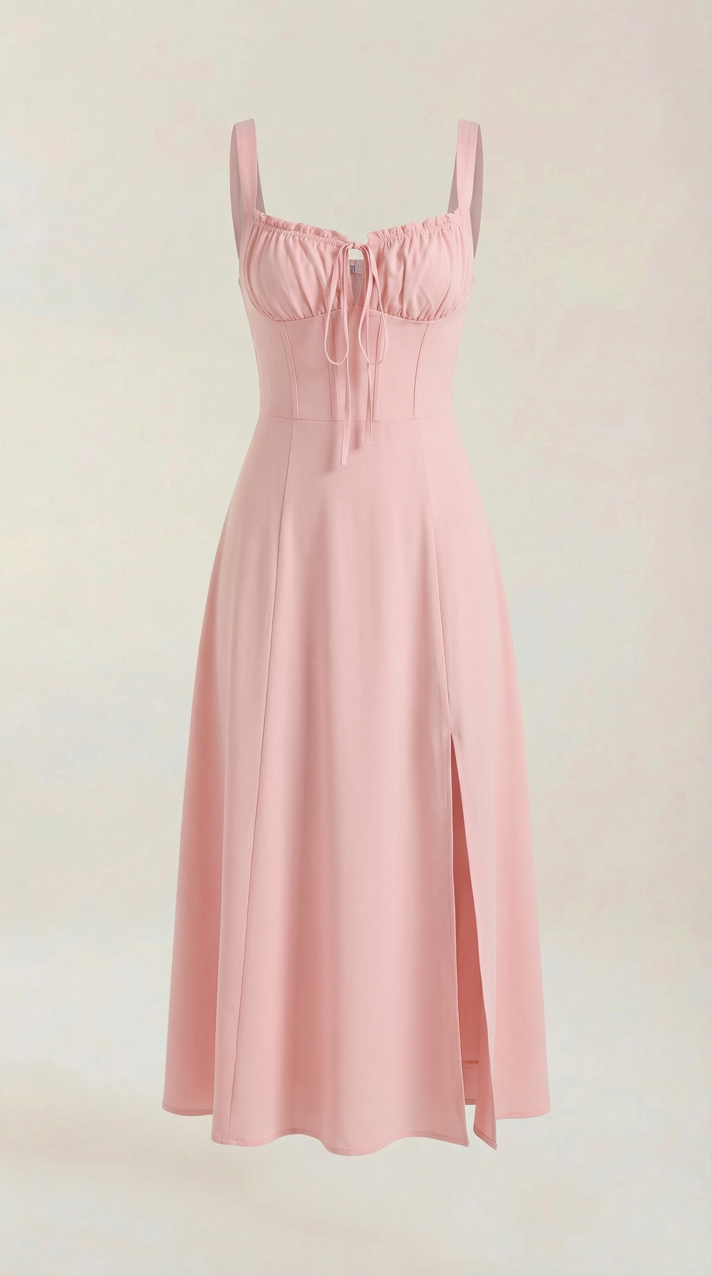 Women's Velvet Sleeveless Midi Dress with V-Neck