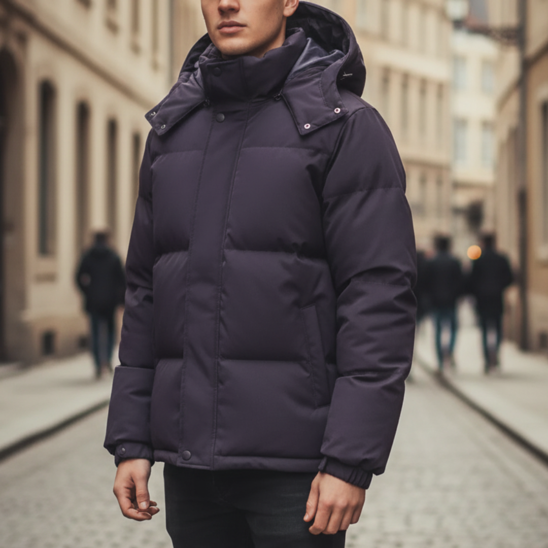 Giacca imbottita unisex con cappuccio