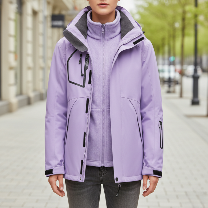 Women's Outdoor Jacket in Technical Fabric
