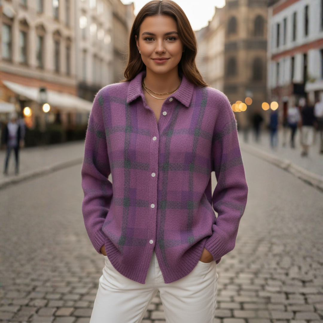 Women's Plaid Sweater Shirt