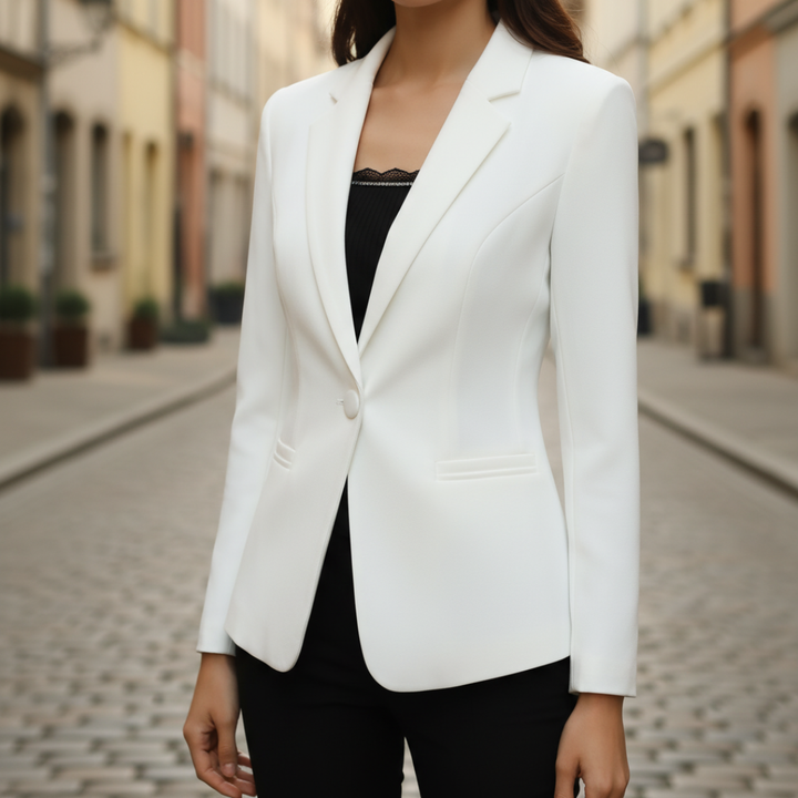 Blazer aderente da donna con bottone singolo
