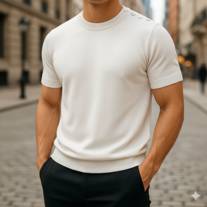 Men's Short Sleeve Cashmere Sweater