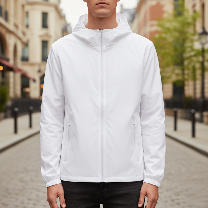 Men's Hooded Jacket in Technical Fabric