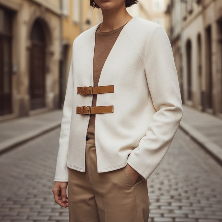 Elegant Women's Jacket with Buckles