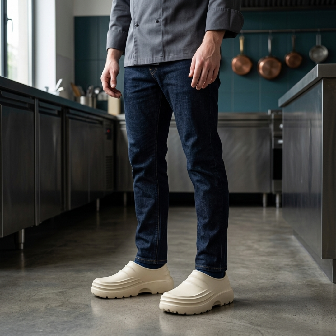 Waterproof Slip-On Chef Shoes in EVA Unisex Work Shoes