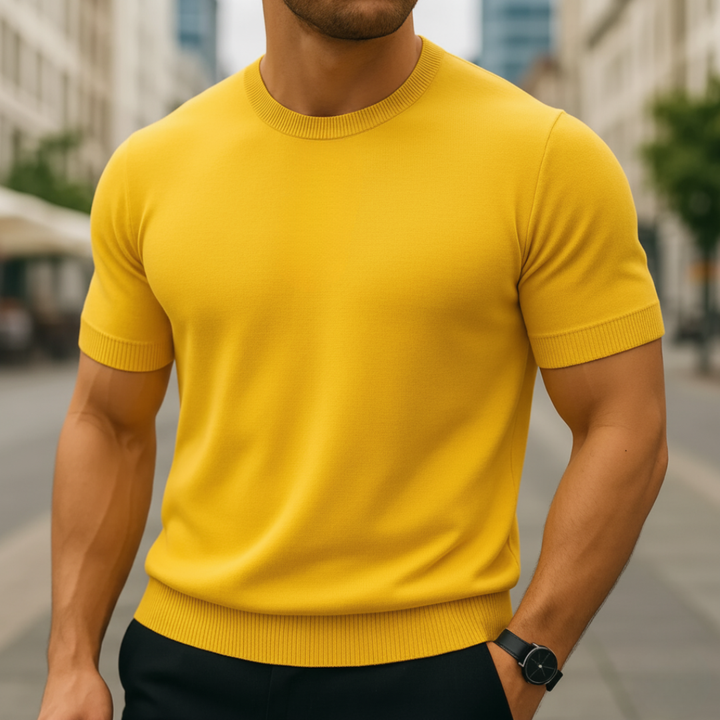 Men's Short Sleeve Cashmere Sweater
